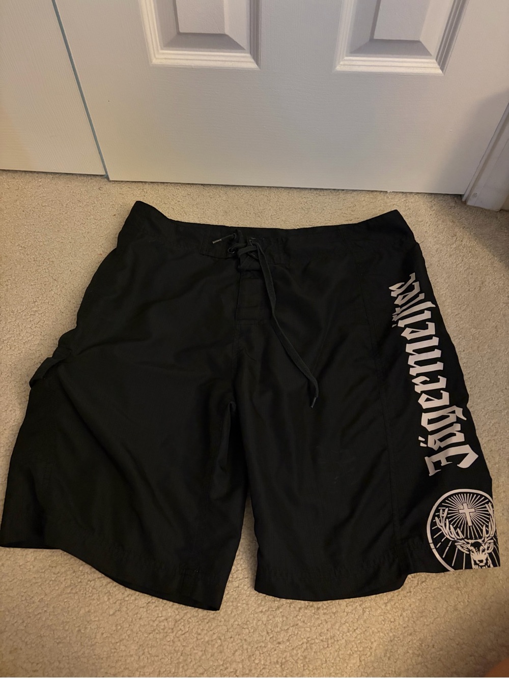 Jägermeister Liqueur Black Swim Trunks/ Shorts, Large